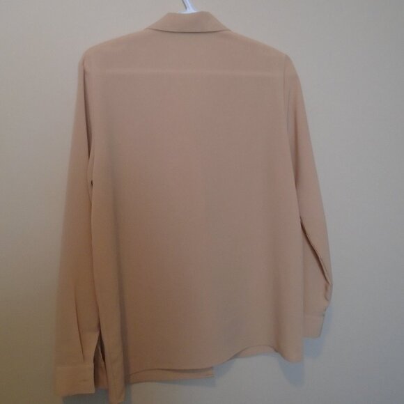 MARKS AND SPENCER LONG SLEEVE LADIES BLOUSE SIZE MEDIUM COLOUR ANTIQUE GOLD - Picture 2 of 3